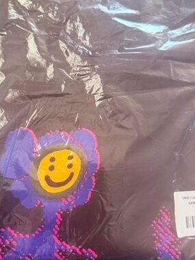 🔥 KAWS x Cactus Plant Flea Market collab tee– Black, Size XL(Sealed)